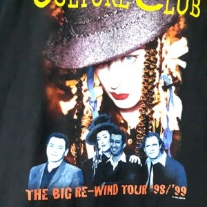 RARE! "CULTURE CLUB" REWIND TOUR 98/99 CONCERT T SHIRT BLACK XL
